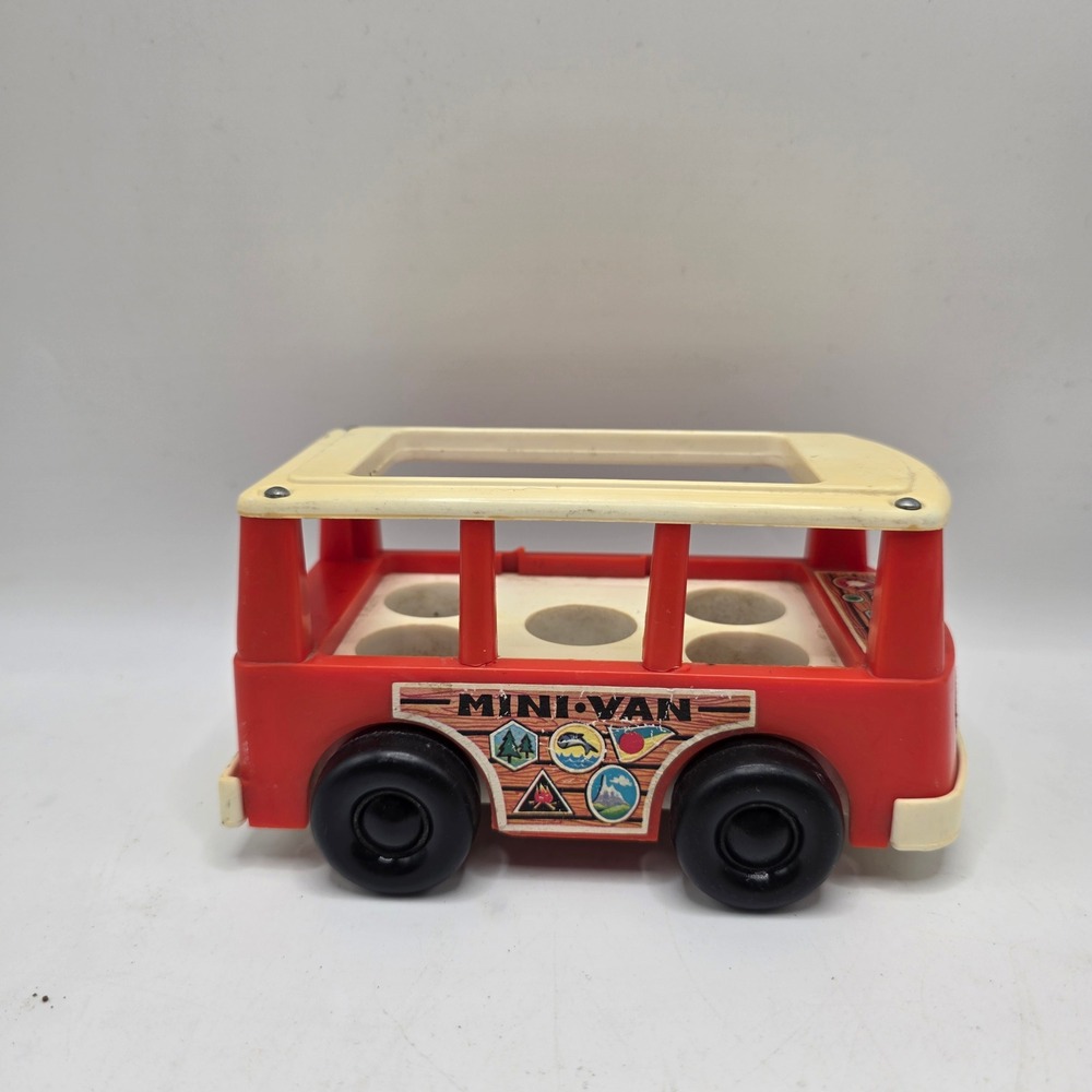 Fisher-Price‎ Mini-Van Kids Red Vintage 1969 Little People Toy Vehicle